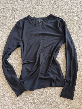 Express Fitted Black Long Sleeve Top